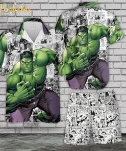 Avengers Character Cartoon Hawaiian Shirt Set | Avengers Hawaiian Style | Unisex Hawaiian Set | Movie Hawaiian Style