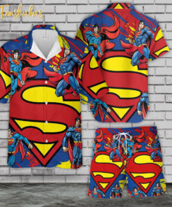 Superman Hawaiian Shirt Set | Avengers Hawaiian Style | Unisex Hawaiian Set | Movie Hawaiian Style