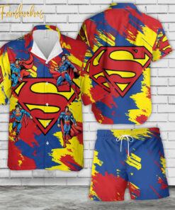 Superman Hawaiian Shirt Set | Avengers Hawaiian Style | Unisex Hawaiian Set | Movie Hawaiian Style