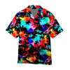Autism Hawaii Shirt Autism Awareness Neon Puzzle Pieces Pattern Aloha Shirt Colorful Unisex
