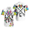 Autism Hawaii Shirt Arrow Love Autism Support Puzzle Pieces Aloha Shirt Colorful Unisex