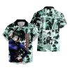 Jujutsu Kaisen Hawaii Shirt Maki Zenin Character Manga Style Pattern Aloha Shirt Green Unisex