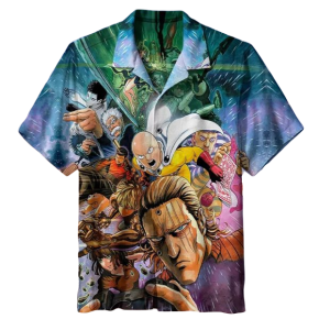 One Punch Man Hawaii Shirt One Punch Man Heroes Graphic Aloha Shirt Colorful Unisex