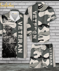 Veteran Hawaiian Shirt Set | U.S.Army Hawaiian Style | Unisex Hawaiian Set | Hawaiian Style