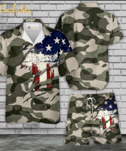 Veteran Hawaiian Shirt Set | U.S.Army Hawaiian Style | Unisex Hawaiian Set | Hawaiian Style