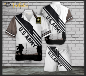 Veteran Hawaiian Shirt Set | U.S.Army Hawaiian Style | Unisex Hawaiian Set | Hawaiian Style
