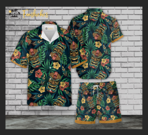 Tropical Hawaiian Shirt Set | Tropical Hawaiian Style | Unisex Hawaiian Set | Hawaiian Style