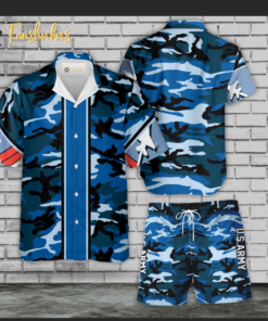 Veteran Hawaiian Shirt Set | U.S.Army Hawaiian Style | Unisex Hawaiian Set | Hawaiian Style