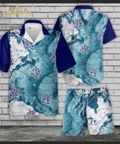 US Navy Shirt Set | U.S Navy Hawaiian Style | Unisex Hawaiian Set | Hawaiian Style