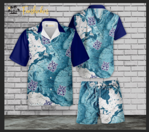 US Navy Shirt Set | U.S Navy Hawaiian Style | Unisex Hawaiian Set | Hawaiian Style