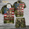 Eagle Hawaiian Shirt Set | Veteran Hawaiian Style | Unisex Hawaiian Set | Patriot Hawaiian Style