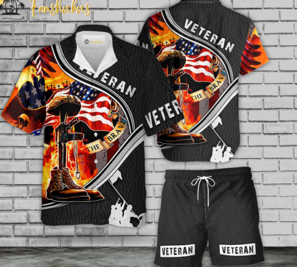 Veteran Hawaiian Shirt Set | U.S Army Hawaiian Style | Unisex Hawaiian Set | Patriot Hawaiian Style