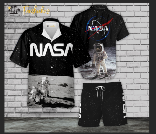 NASA Shirt Set | Space Hawaiian Style | Unisex Hawaiian Set | Hawaiian Style