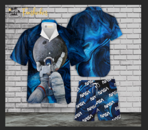 NASA Shirt Set | Space Hawaiian Style | Unisex Hawaiian Set | Hawaiian Style
