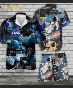 Vintage NASA Shirt Set | Space Hawaiian Style | Unisex Hawaiian Set | Hawaiian Style