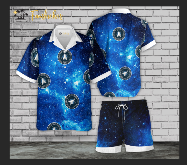 Space Force US Shirt Set | U.S Space Force Hawaiian Style | Unisex Hawaiian Set | Hawaiian Style