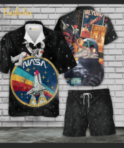 Vintage NASA Shirt Set | Space Hawaiian Style | Unisex Hawaiian Set | Hawaiian Style