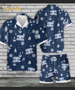 Coast Guard Shirt Set | U.S Guard Hawaiian Style | Unisex Hawaiian Set | Hawaiian Style