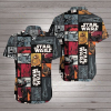 SW Hawaii Shirt SW Stormtrooper BB8 Darth Vader Pattern Grey Hawaiian Shirt Aloha Shirt 2023