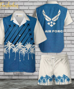 Air Force US Shirt Set | U.S Air Force Hawaiian Style | Unisex Hawaiian Set | Hawaiian Style