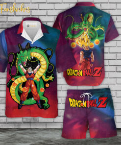 Son Goku Hawaiian Shirt Set | Anime Hawaiian Style | Unisex Hawaiian Set | Dragon Ball Z Anime Hawaiian Style