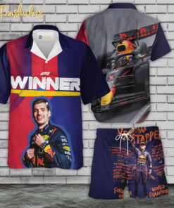 Max Verstappen Hawaiian Shirt Set | Formula 1 Hawaiian Style | Unisex Hawaiian Set | Racing Hawaiian Style