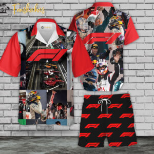 F1 Hawaiian Shirt Set | Formula 1 Hawaiian Style | Unisex Hawaiian Set | Racing Hawaiian Style