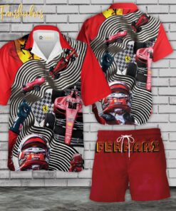 F1 Racing Hawaiian Shirt Set | Formula 1 Hawaiian Style | Unisex Hawaiian Set | Racing Hawaiian Style