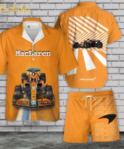 McLaren Hawaiian Shirt Set | Formula 1 Hawaiian Style | Unisex Hawaiian Set | Racing Hawaiian Style