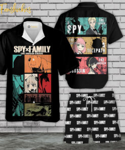 Spy Family Hawaiian Shirt Set | Japanese Anime Hawaiian Style | Unisex Hawaiian Set | Spy Family Hawaiian Style