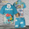 Ponyo Hawaiian Shirt Set | Japanese Anime Hawaiian Style | Unisex Hawaiian Set | Ponyo Ghibli Hawaiian Style