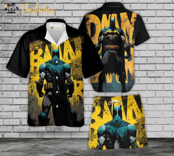 Batman Hawaiian Shirt Set | DC Universe Hawaiian | Unisex Hawaiian Set | DC Comics Hawaiian Style