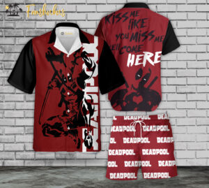 Deadpool Hawaiian Shirt Set | DC Universe Hawaiian | Unisex Hawaiian Set | DC Comics Hawaiian Style