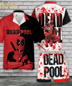 Deadpool Hawaiian Shirt Set | DC Universe Hawaiian | Unisex Hawaiian Set | DC Comics Hawaiian Style