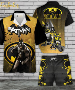 Batman Hawaiian Shirt Set | DC Universe Hawaiian | Unisex Hawaiian Set | DC Comics Hawaiian Style