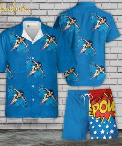 Wonder Woman Hawaiian Shirt Set | DC Universe Hawaiian | Unisex Hawaiian Set | DC Comics Hawaiian Style