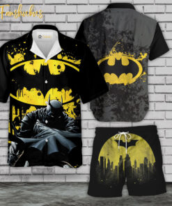 Batman Hawaiian Shirt Set | DC Universe Hawaiian | Unisex Hawaiian Set | DC Comics Hawaiian Style