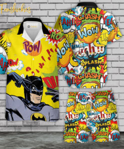 Batman Hawaiian Shirt Set | DC Universe Hawaiian | Unisex Hawaiian Set | DC Comics Hawaiian Style