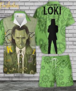 Loki Hawaiian Shirt Set | Marvel Comics Universe Hawaiian | Unisex Hawaiian Set | Marvel Loki Hawaiian Style