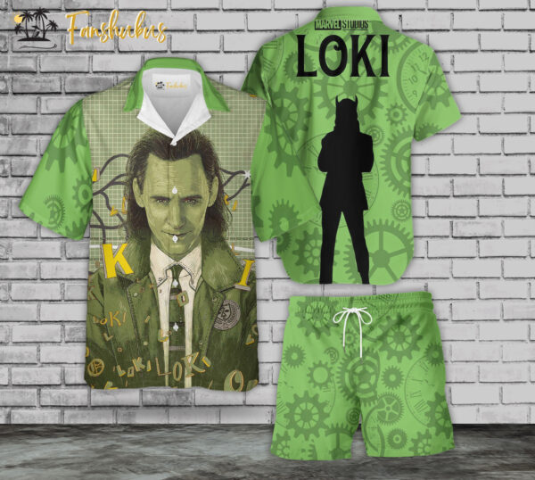 Loki Hawaiian Shirt Set | Marvel Comics Universe Hawaiian | Unisex Hawaiian Set | Marvel Loki Hawaiian Style