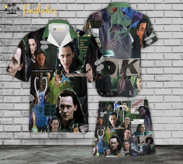 Loki Hawaiian Shirt Set | Marvel Comics Universe Hawaiian | Unisex Hawaiian Set | Marvel Loki Hawaiian Style