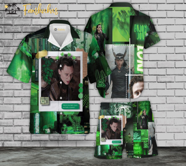 Loki Hawaiian Shirt Set | Marvel Comics Universe Hawaiian | Unisex Hawaiian Set | Marvel Loki Hawaiian Style