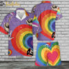 Pride Day Hawaiian Shirt Set | LGBT Support Hawaiian Shirt | Unisex Hawaiian Set | Rainbow Hawaiian Style
