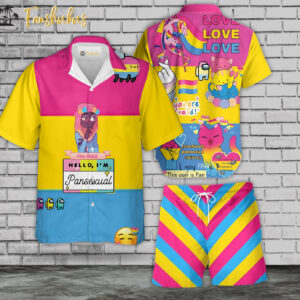 Pride Day Hawaiian Shirt Set | LGBT Support Hawaiian Shirt | Unisex Hawaiian Set | Rainbow Hawaiian Style