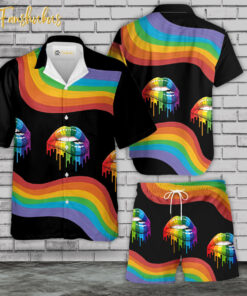 LGBT Hawaiian Shirt Set | LGBT Support Hawaiian Shirt | Unisex Hawaiian Set | Pride Day Hawaiian Style