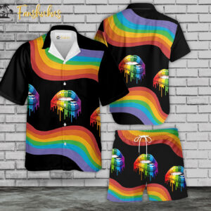 LGBT Hawaiian Shirt Set | LGBT Support Hawaiian Shirt | Unisex Hawaiian Set | Pride Day Hawaiian Style