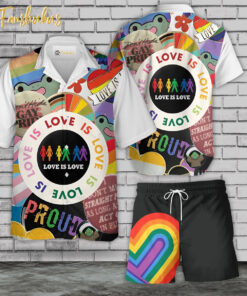 LGBT Hawaiian Shirt Set | LGBT Support Hawaiian Shirt | Unisex Hawaiian Set | Pride Day Hawaiian Style