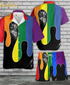 Born This Way Hawaiian Shirt Set | LGBT Support Hawaiian Shirt | Unisex Hawaiian Set | LGBT Hawaiian Style