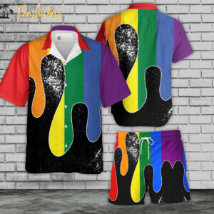 Born This Way Hawaiian Shirt Set | LGBT Support Hawaiian Shirt | Unisex Hawaiian Set | LGBT Hawaiian Style