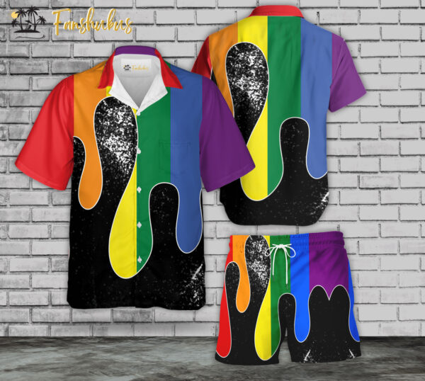 Born This Way Hawaiian Shirt Set | LGBT Support Hawaiian Shirt | Unisex Hawaiian Set | LGBT Hawaiian Style